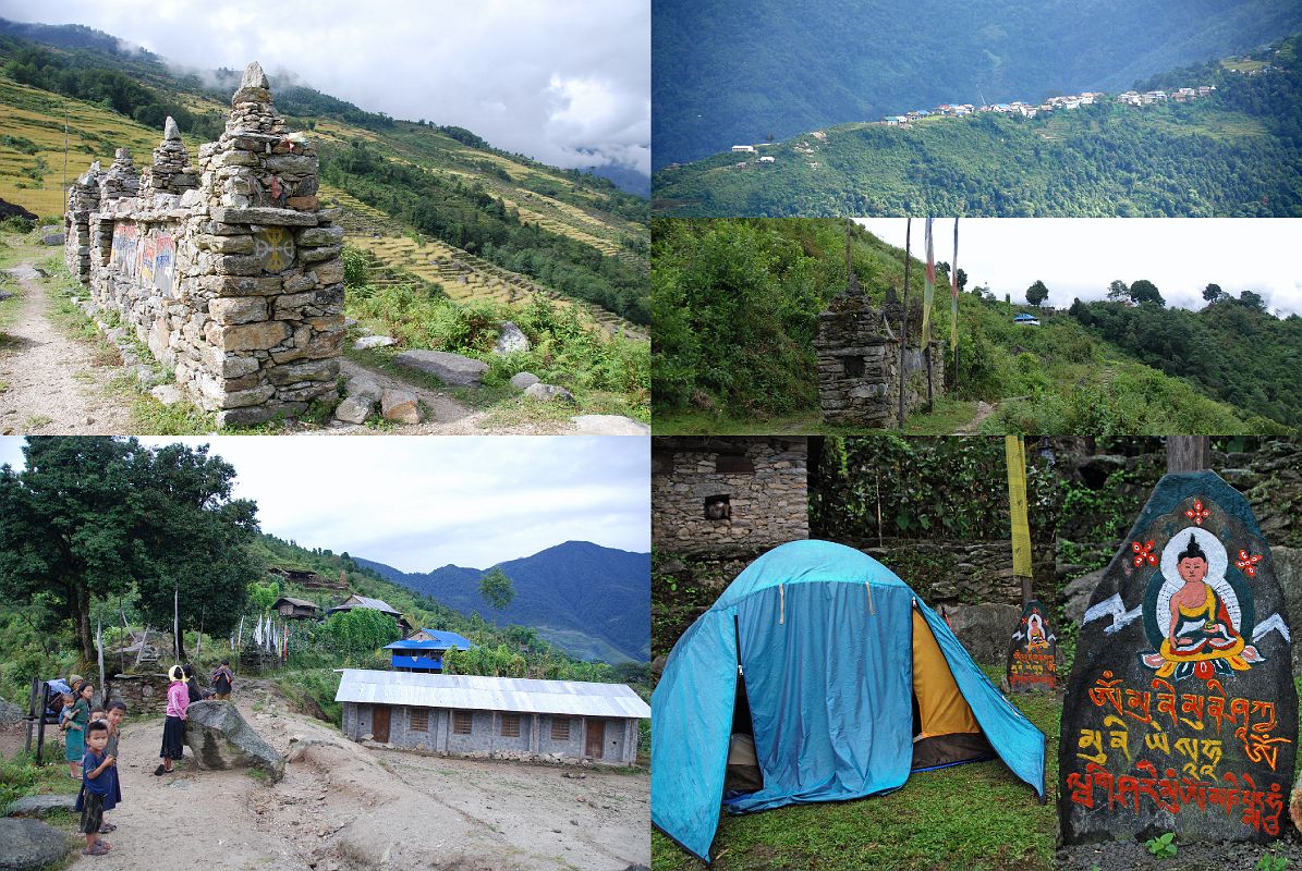 3 6 Trekking From Sedua To Chyksadanda, Num, Camp Next To Buddha Painting